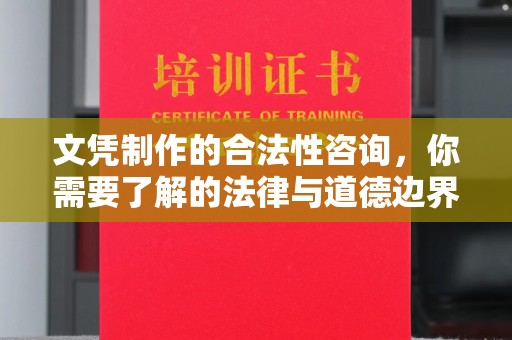 沣东文凭制作的合法性咨询，你需要了解的法律与道德边界