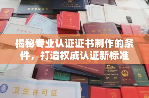 沣东揭秘专业认证证书制作的条件，打造权威认证新标准