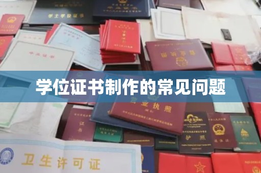 沣东学位证书制作的常见问题