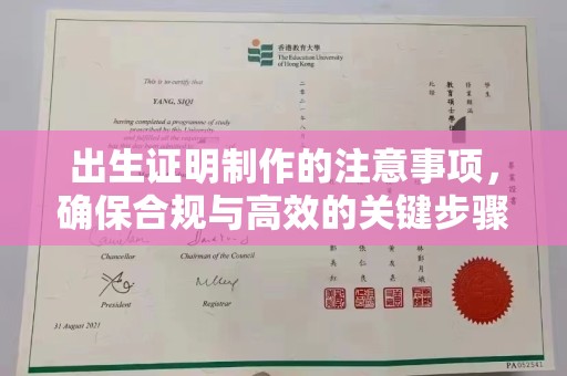沣东出生证明制作的注意事项，确保合规与高效的关键步骤