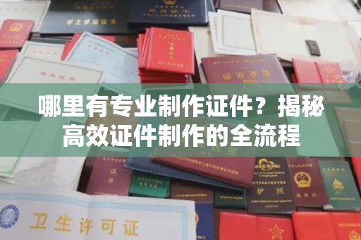 沣东哪里有专业制作证件？揭秘高效证件制作的全流程