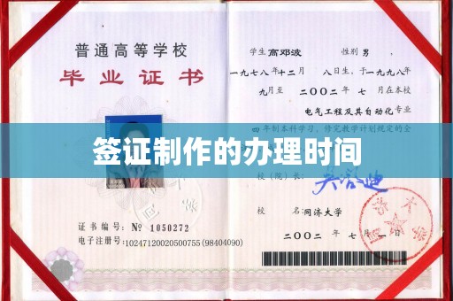 沣东签证制作的办理时间