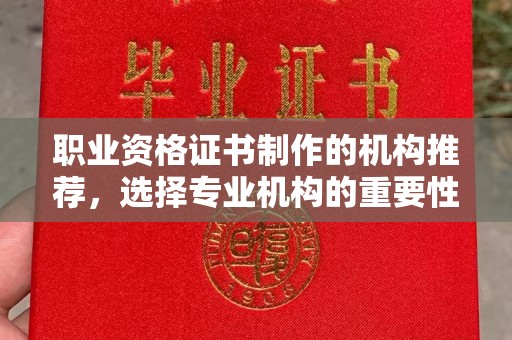 沣东职业资格证书制作的机构推荐，选择专业机构的重要性