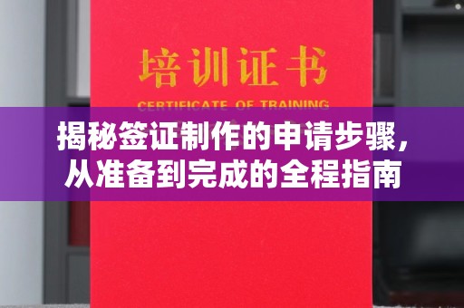 沣东揭秘签证制作的申请步骤，从准备到完成的全程指南
