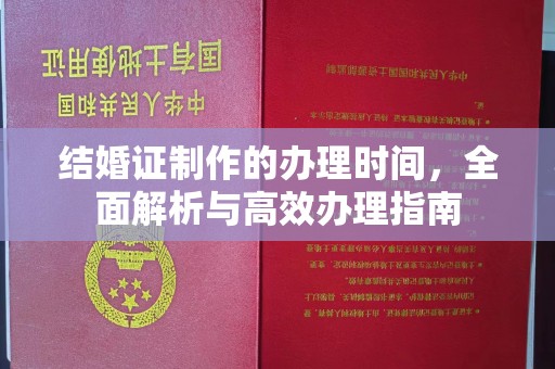沣东结婚证制作的办理时间，全面解析与高效办理指南